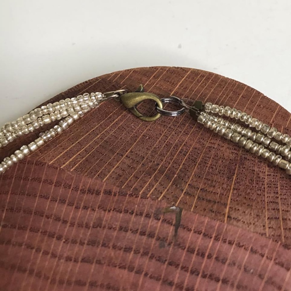 Silver & Gold Beaded Necklace - Picture 4 of 4
